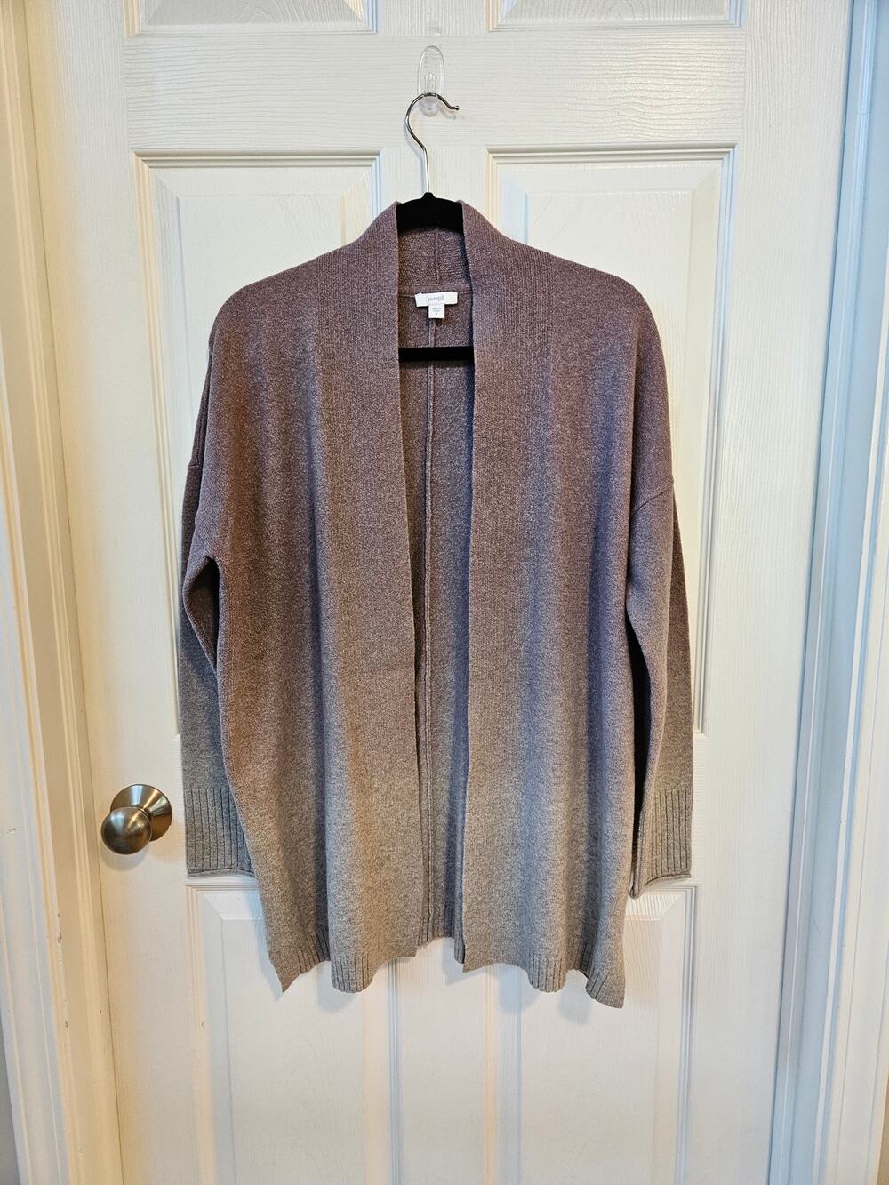 Pure Jill J.Jill Cardigan Sweater S Lavender Mauve Gray Ombre Long Open Front